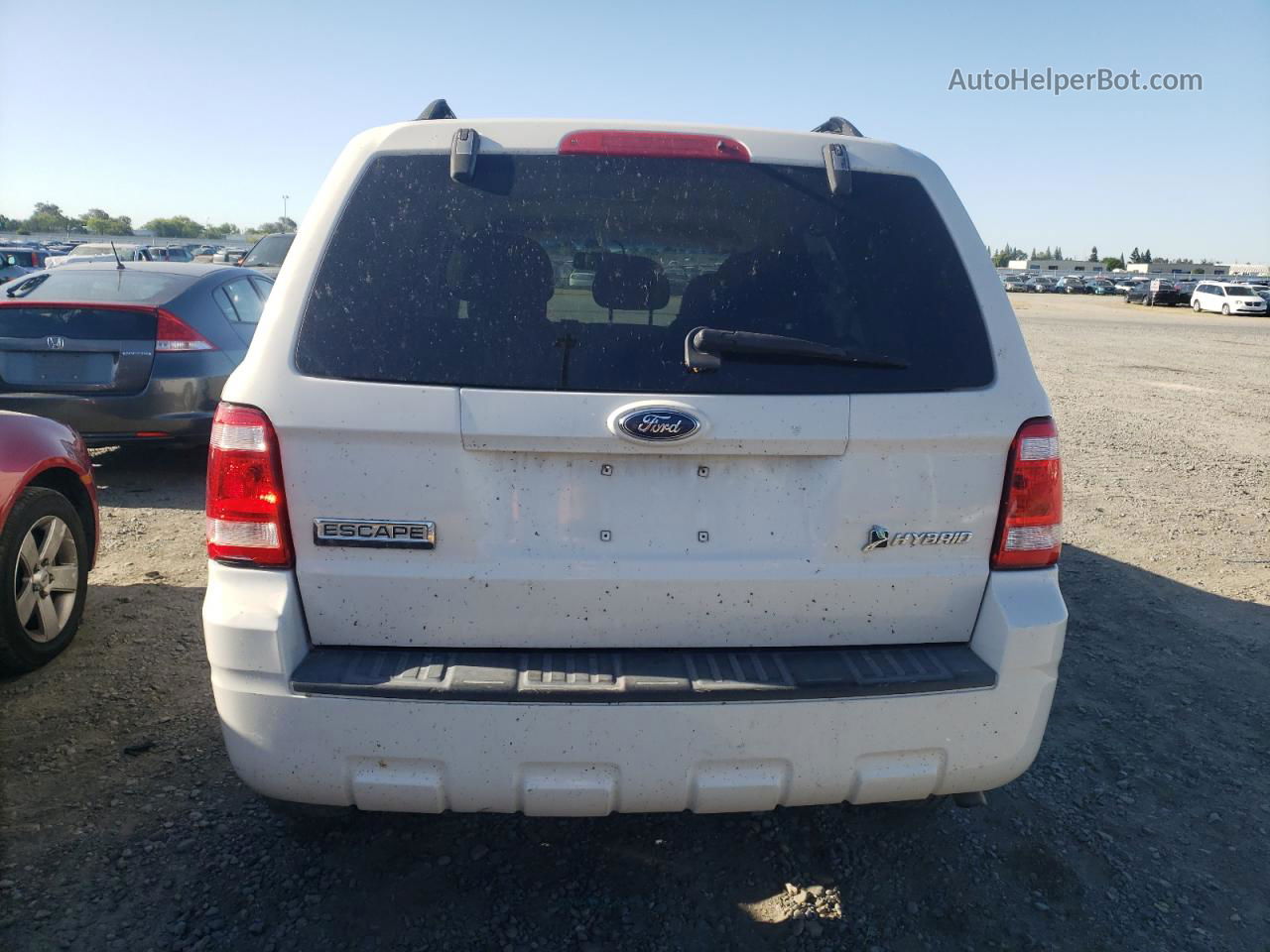 2009 Ford Escape Hybrid White vin: 1FMCU49339KB18949