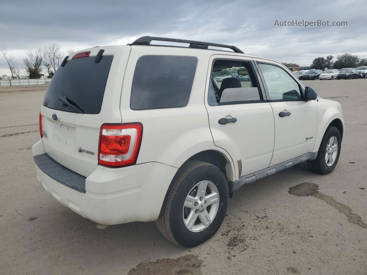 2009 Ford Escape Hybrid Белый vin: 1FMCU49339KD10775