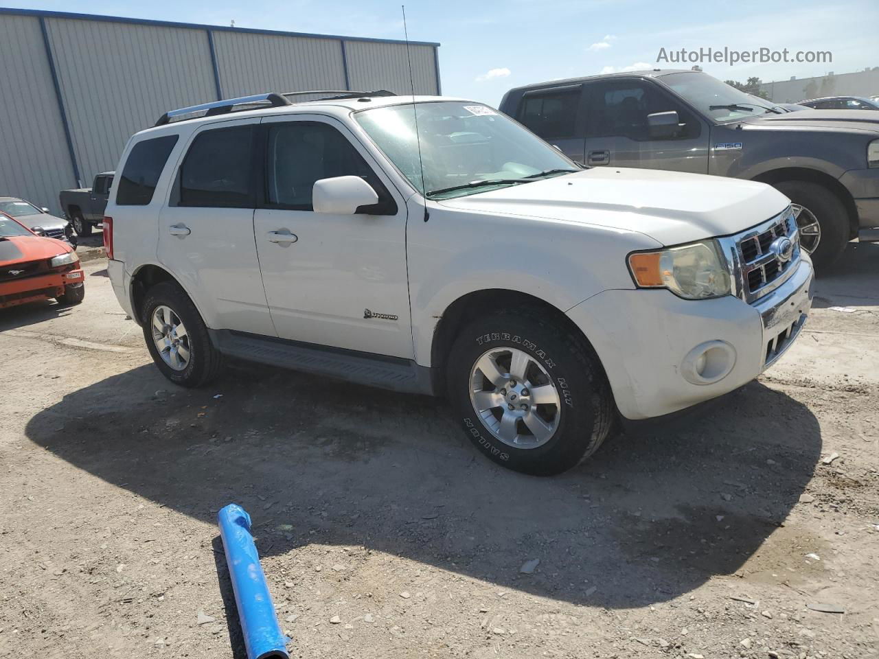 2009 Ford Escape Hybrid White vin: 1FMCU49349KA33229