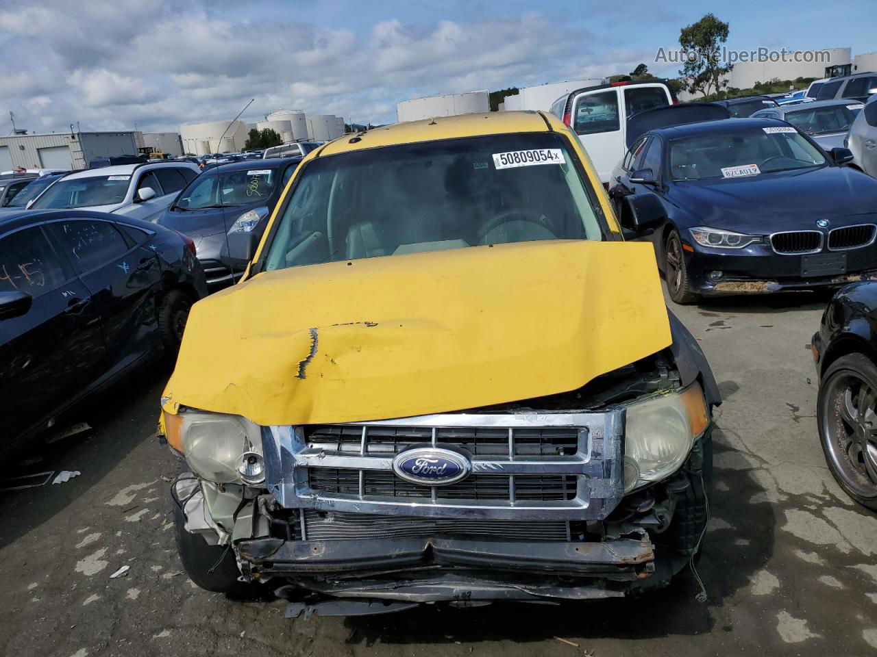 2009 Ford Escape Hybrid Yellow vin: 1FMCU49349KC01774