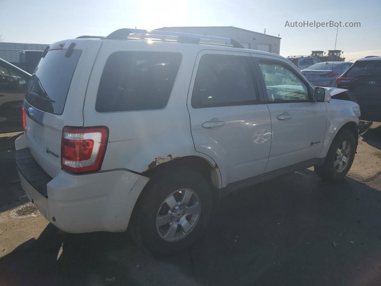 2009 Ford Escape Hybrid White vin: 1FMCU49349KC99138