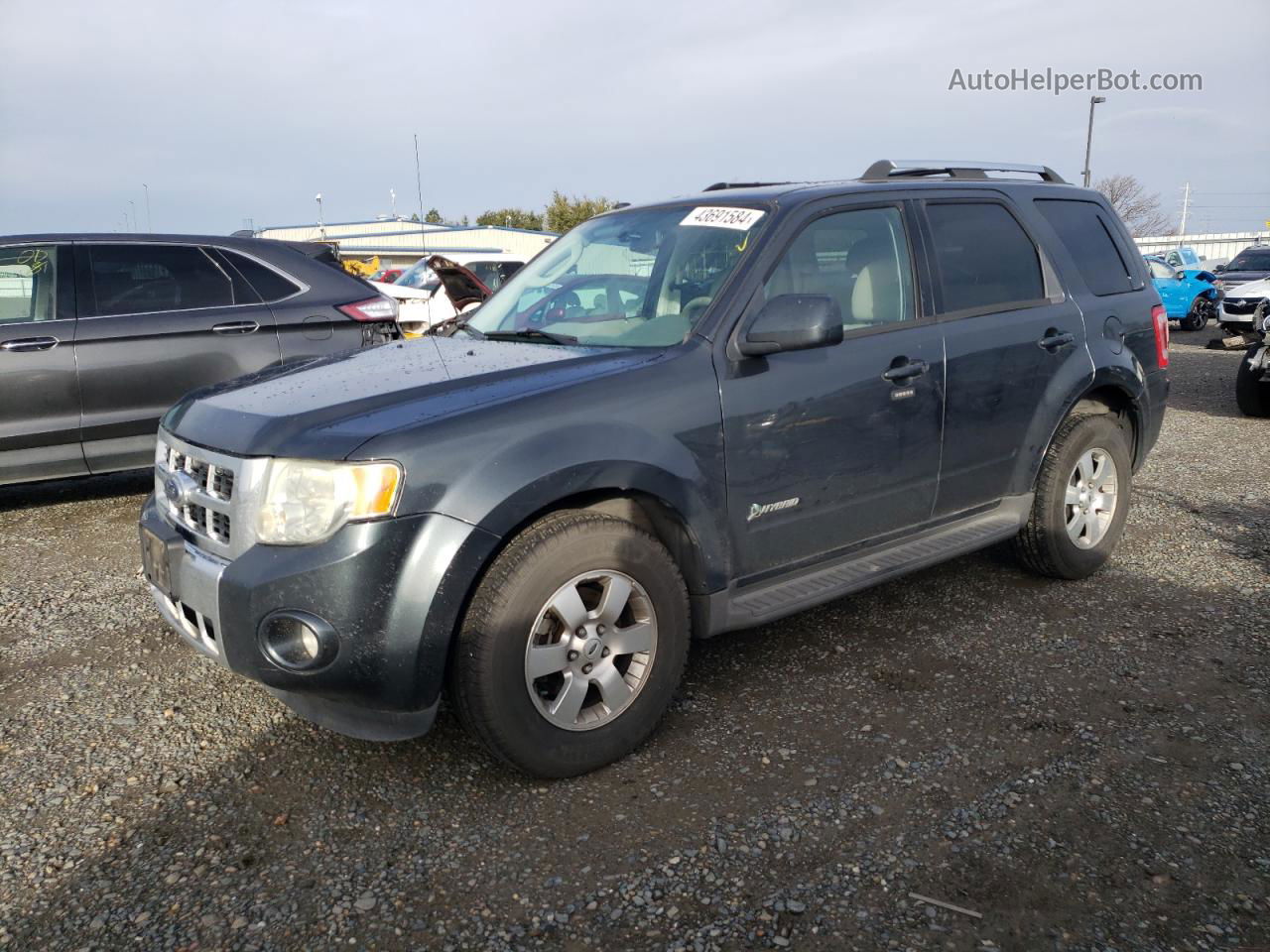 2009 Ford Escape Hybrid Teal vin: 1FMCU49369KA50758