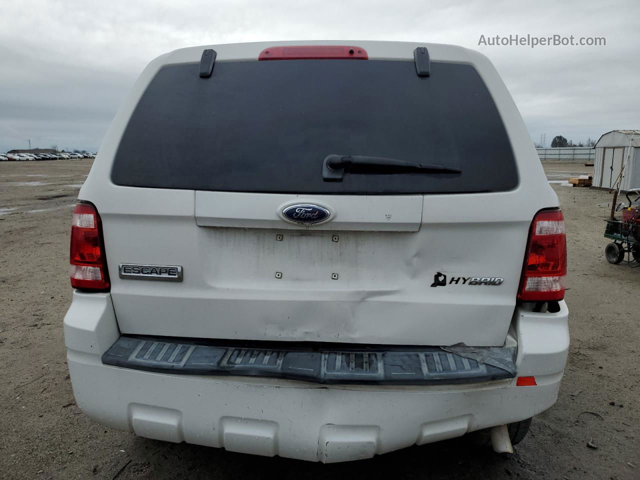 2009 Ford Escape Hybrid White vin: 1FMCU49389KA42788