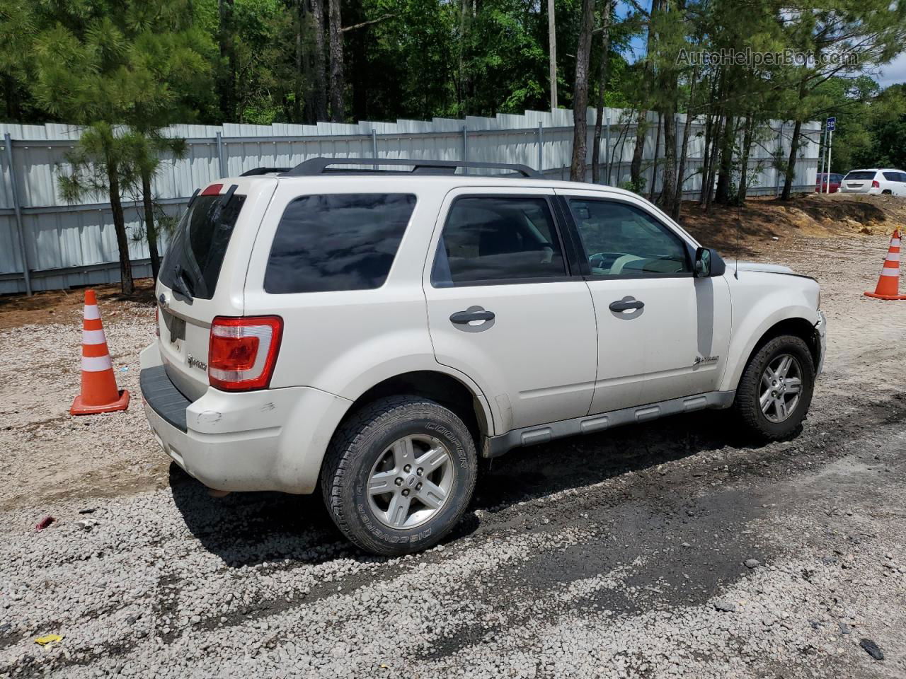 2009 Ford Escape Hybrid Белый vin: 1FMCU49389KC56289