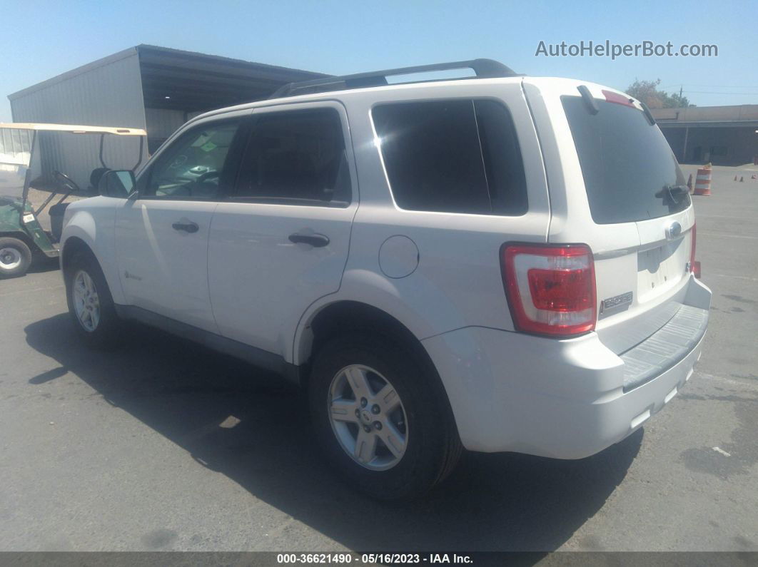 2009 Ford Escape Hybrid White vin: 1FMCU49399KA28513