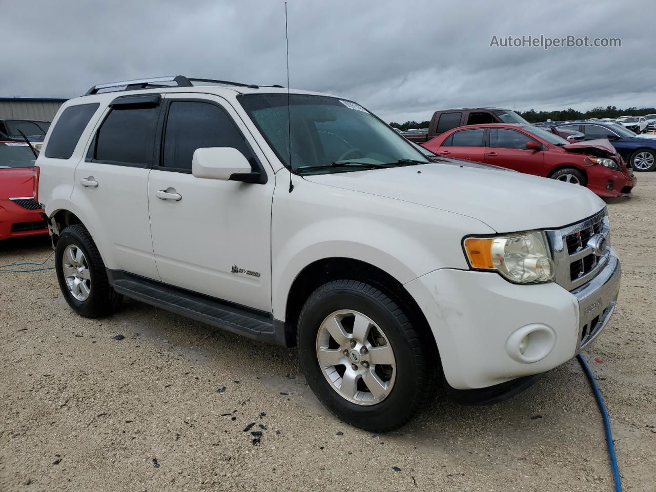 2009 Ford Escape Hybrid White vin: 1FMCU493X9KC13492