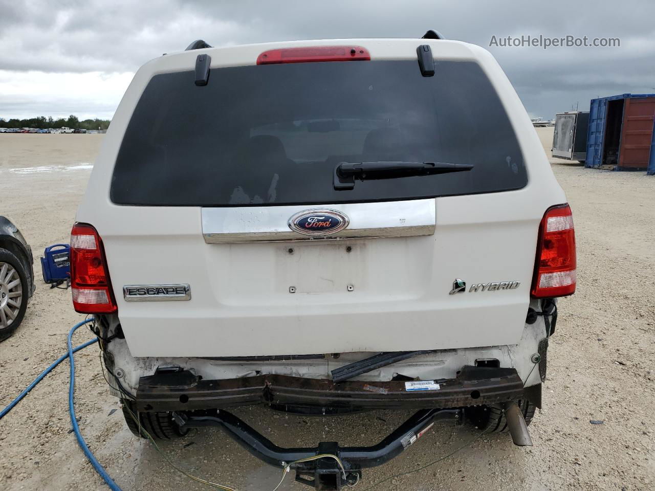 2009 Ford Escape Hybrid White vin: 1FMCU493X9KC13492