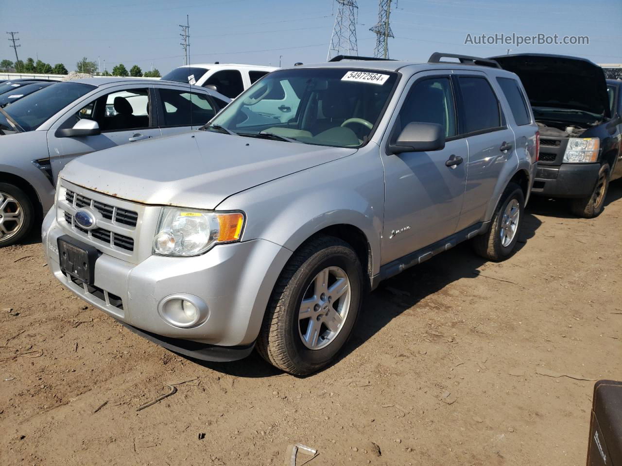 2009 Ford Escape Hybrid Серебряный vin: 1FMCU59309KC02345