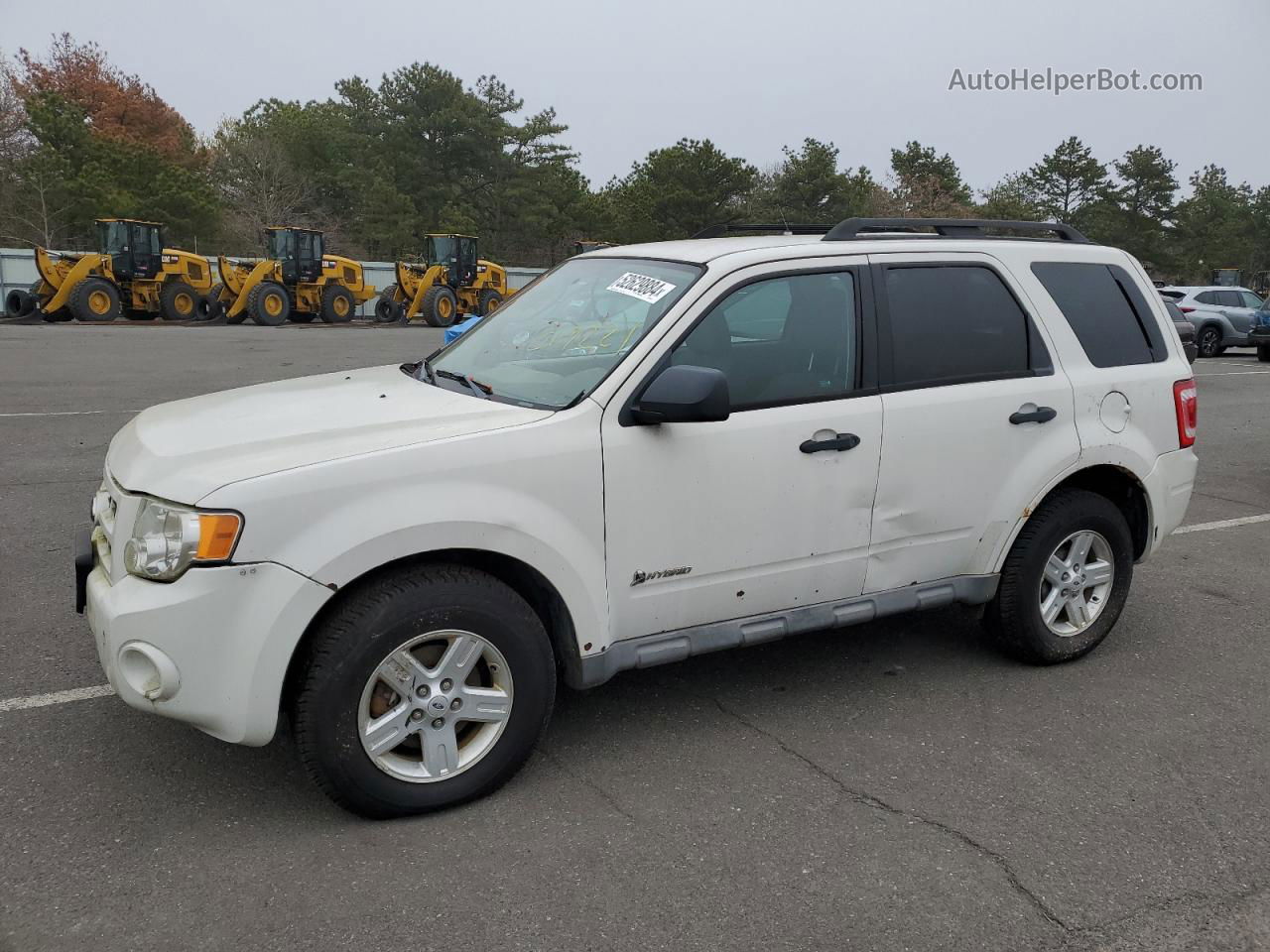 2009 Ford Escape Hybrid White vin: 1FMCU59319KC19221