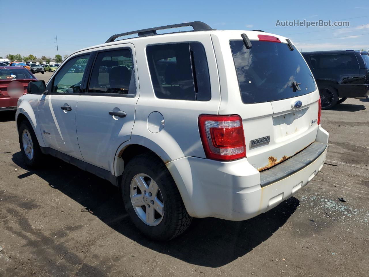 2009 Ford Escape Hybrid White vin: 1FMCU59329KA35616