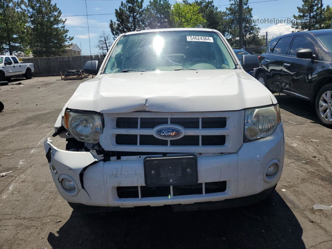 2009 Ford Escape Hybrid White vin: 1FMCU59329KA35616