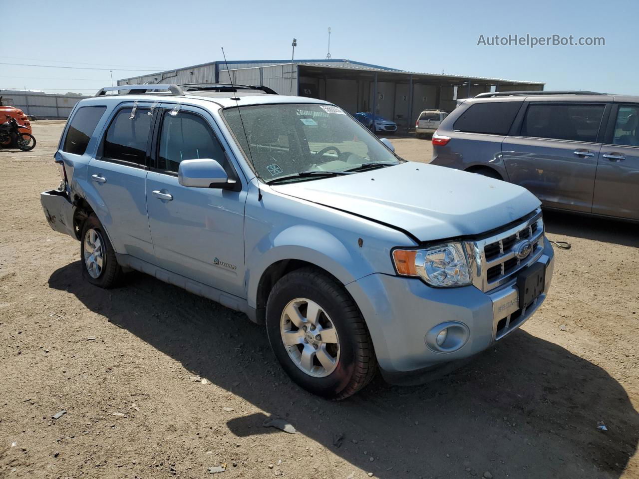 2009 Ford Escape Hybrid Синий vin: 1FMCU59329KC14268