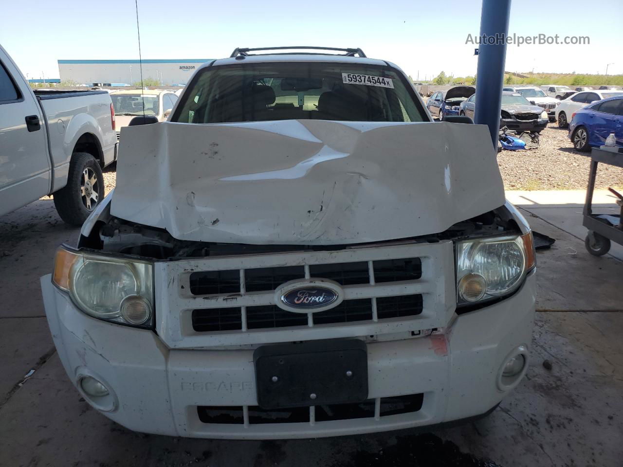 2009 Ford Escape Hybrid White vin: 1FMCU59339KB61256