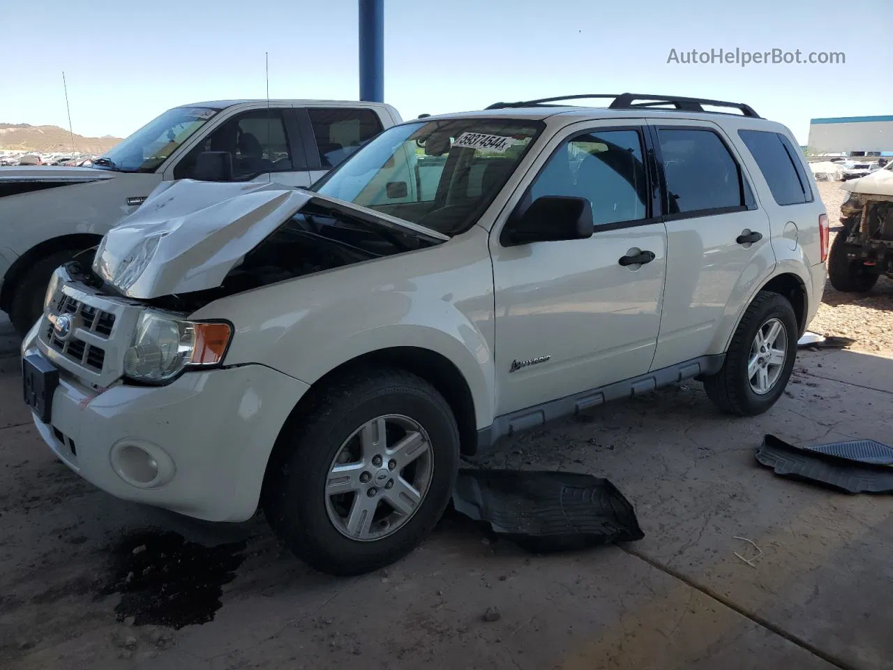 2009 Ford Escape Hybrid Белый vin: 1FMCU59339KB61256