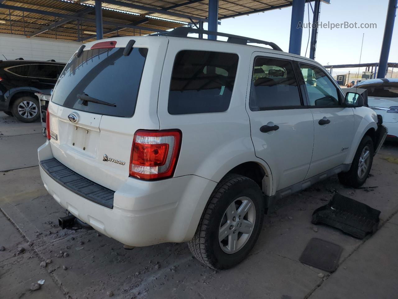 2009 Ford Escape Hybrid Белый vin: 1FMCU59339KB61256