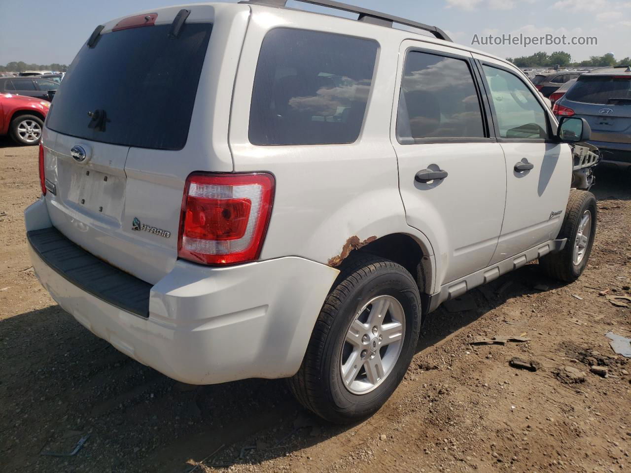 2009 Ford Escape Hybrid White vin: 1FMCU59359KC19464