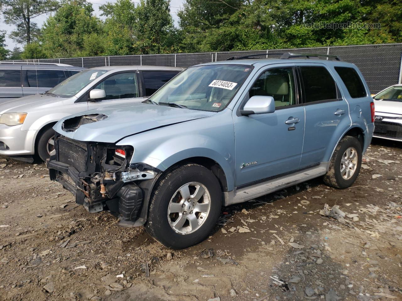 2009 Ford Escape Hybrid Turquoise vin: 1FMCU59379KB92834