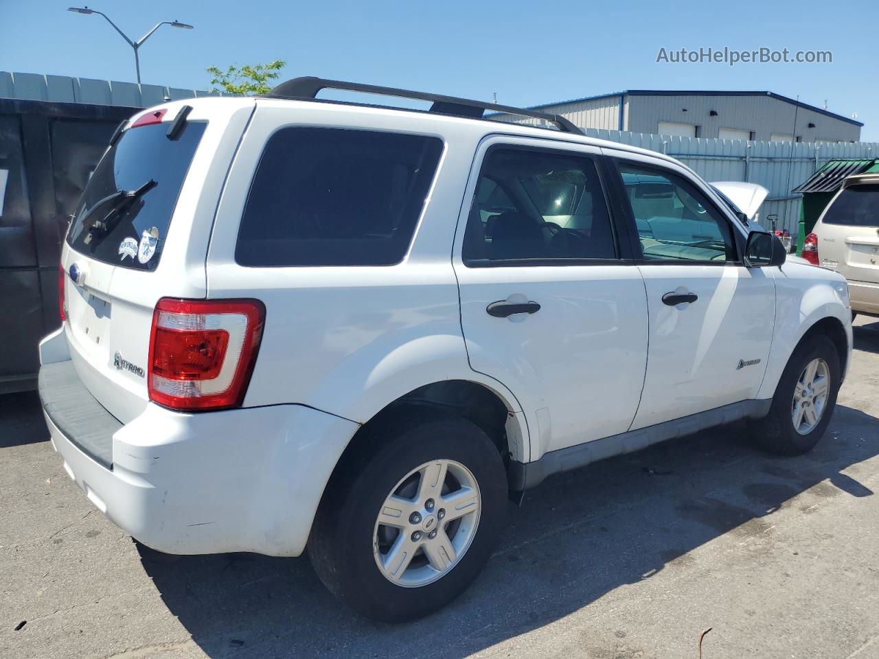 2009 Ford Escape Hybrid Белый vin: 1FMCU59389KC19183