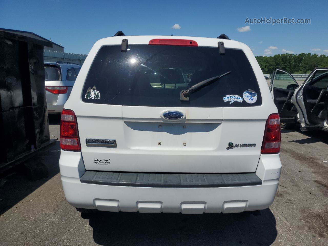 2009 Ford Escape Hybrid Белый vin: 1FMCU59389KC19183