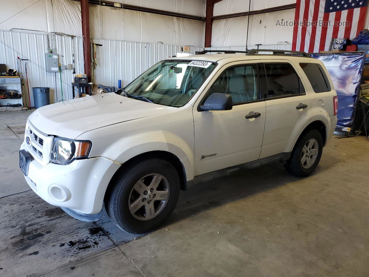 2009 Ford Escape Hybrid White vin: 1FMCU59399KB62430