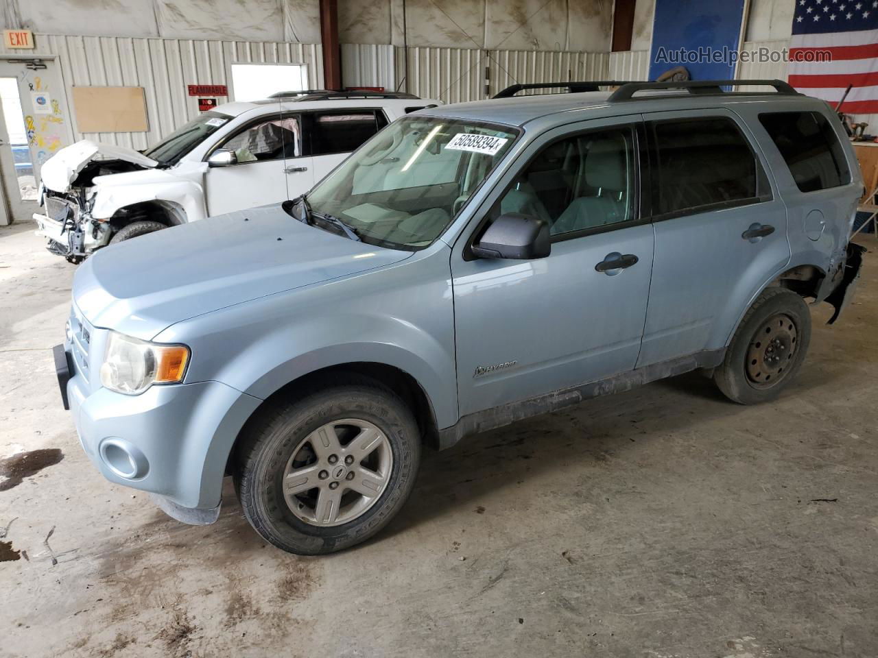 2009 Ford Escape Hybrid Blue vin: 1FMCU593X9KA49604