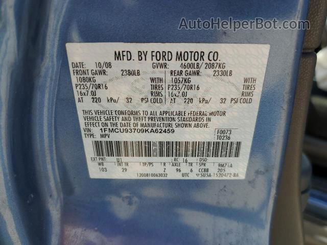 2009 Ford Escape Xlt Blue vin: 1FMCU93709KA62459