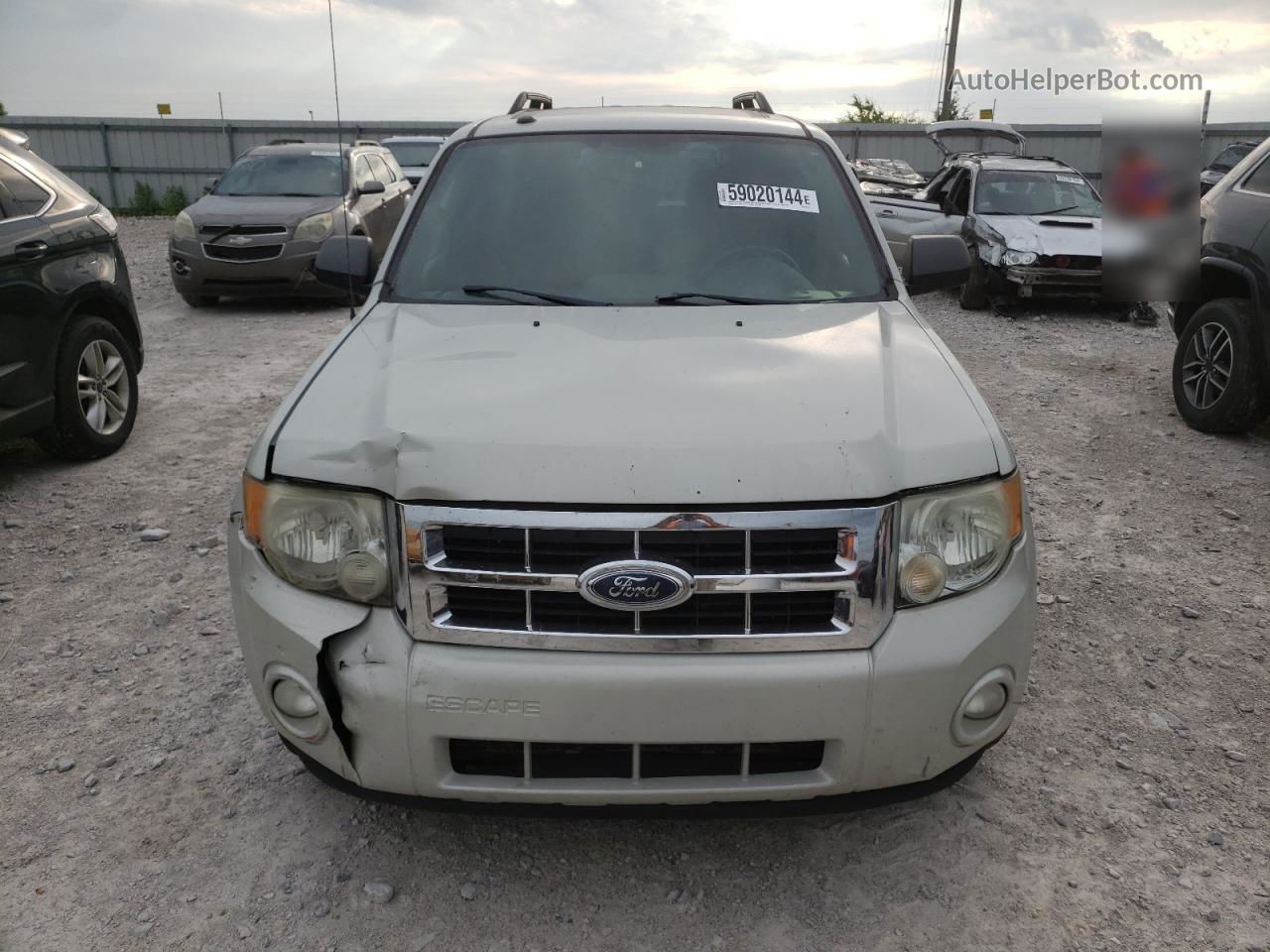 2009 Ford Escape Xlt White vin: 1FMCU93749KC67170