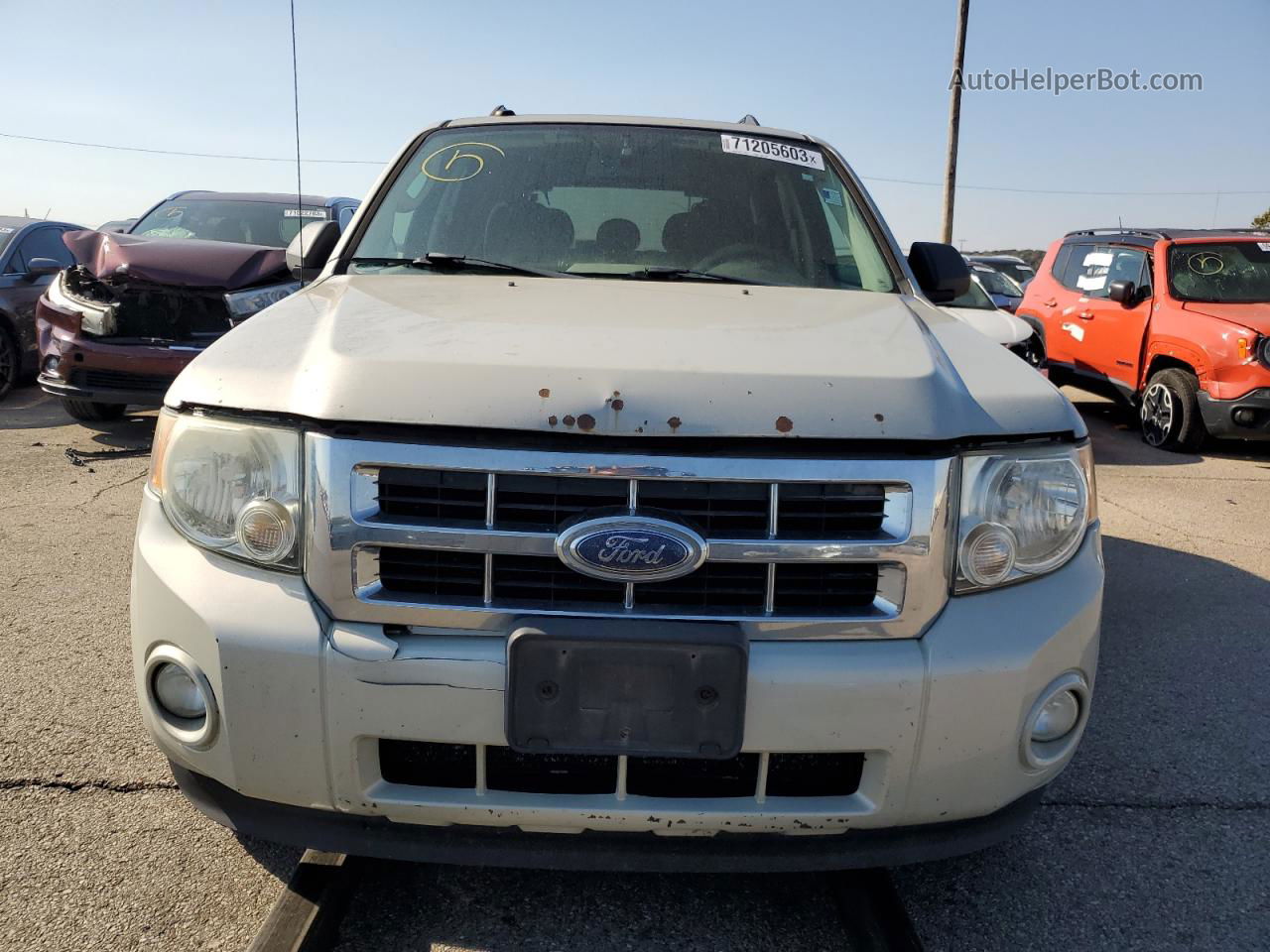 2009 Ford Escape Xlt White vin: 1FMCU93G99KC49277