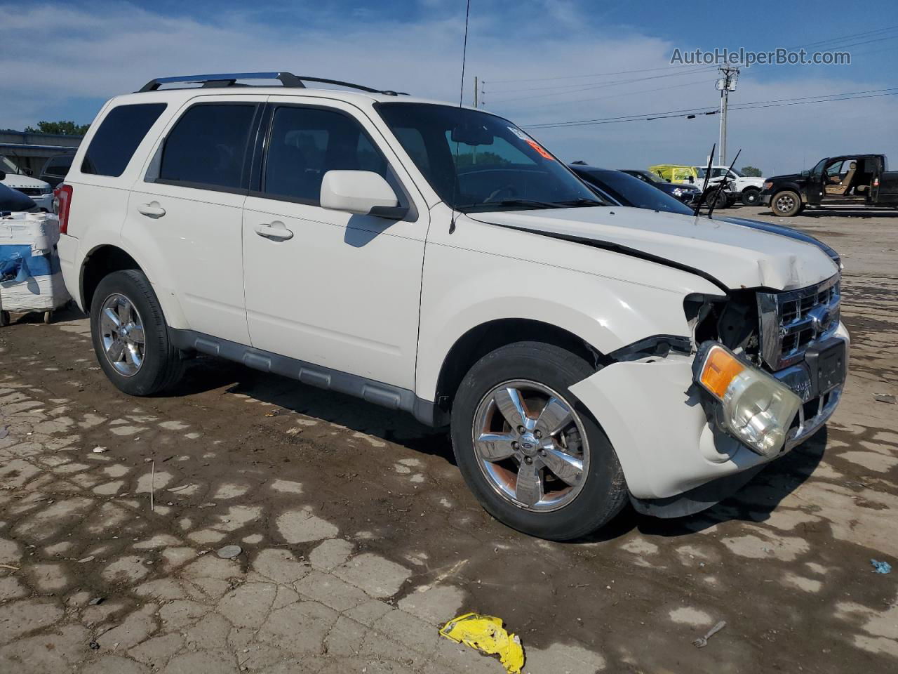 2009 Ford Escape Limited White vin: 1FMCU94G69KA21929