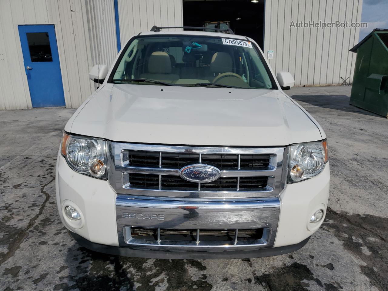 2009 Ford Escape Limited White vin: 1FMCU94G69KA58270