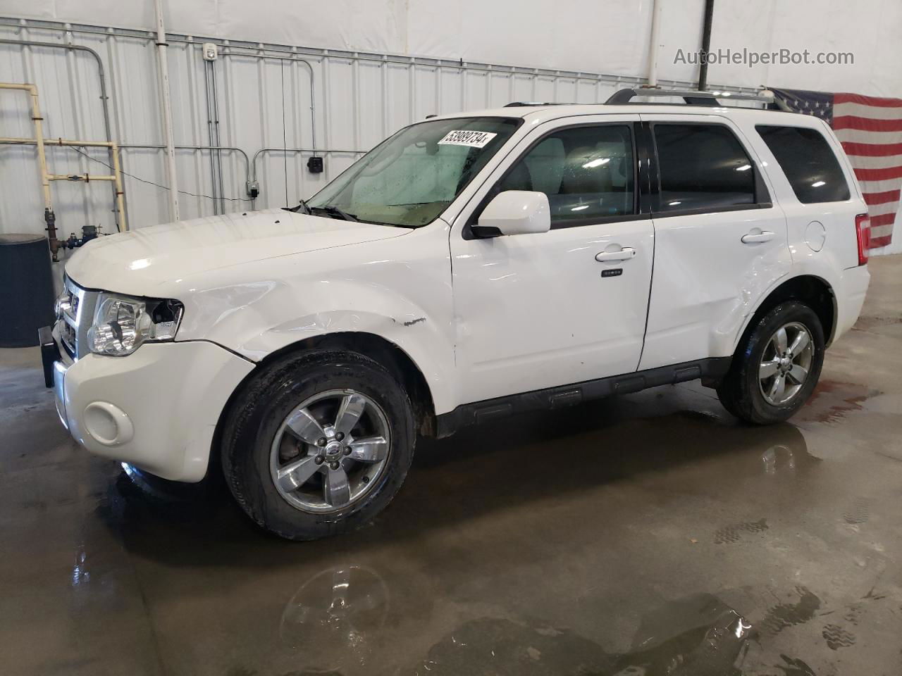 2009 Ford Escape Limited White vin: 1FMCU94G69KC05350