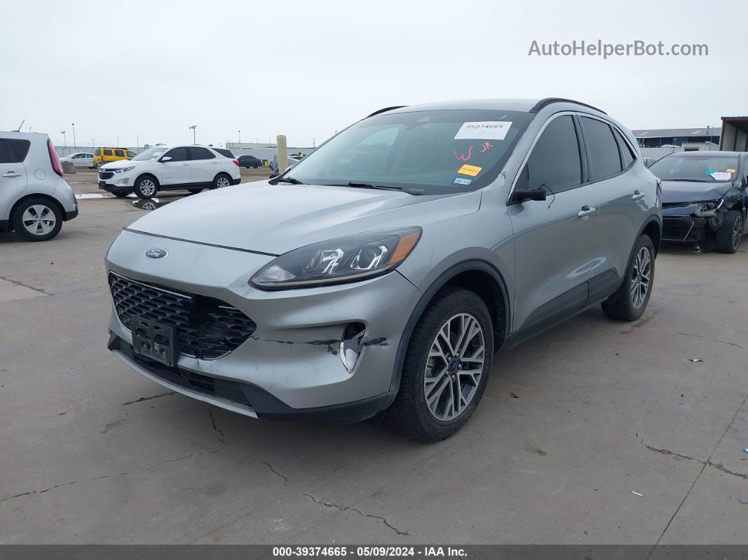 2021 Ford Escape Sel Hybrid Gray vin: 1FMCU9CZ8MUA52017