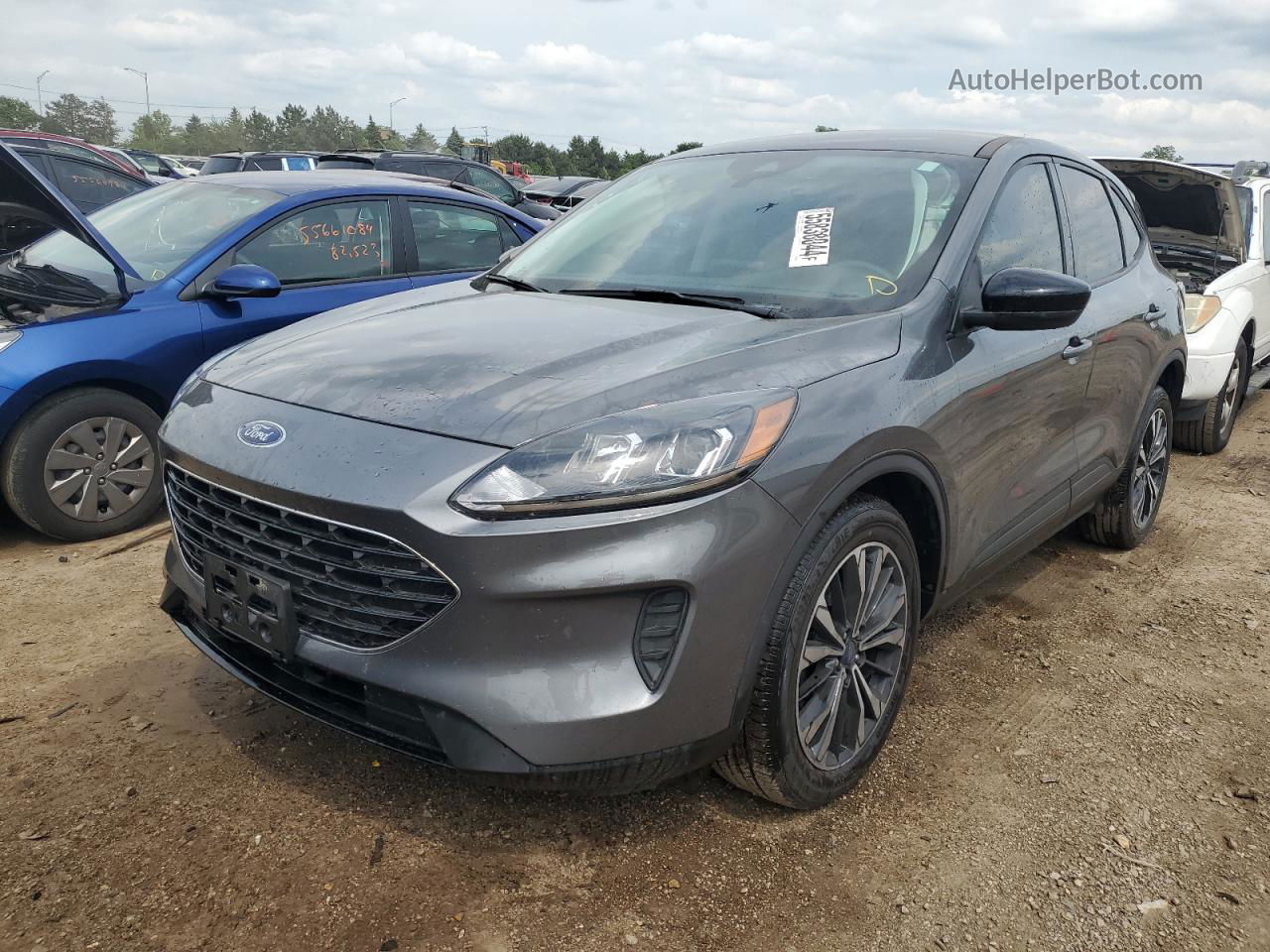 2021 Ford Escape Se Gray vin: 1FMCU9G62MUB33692