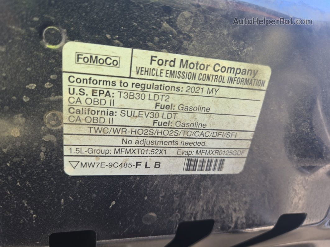 2021 Ford Escape Se vin: 1FMCU9G64MUA69221