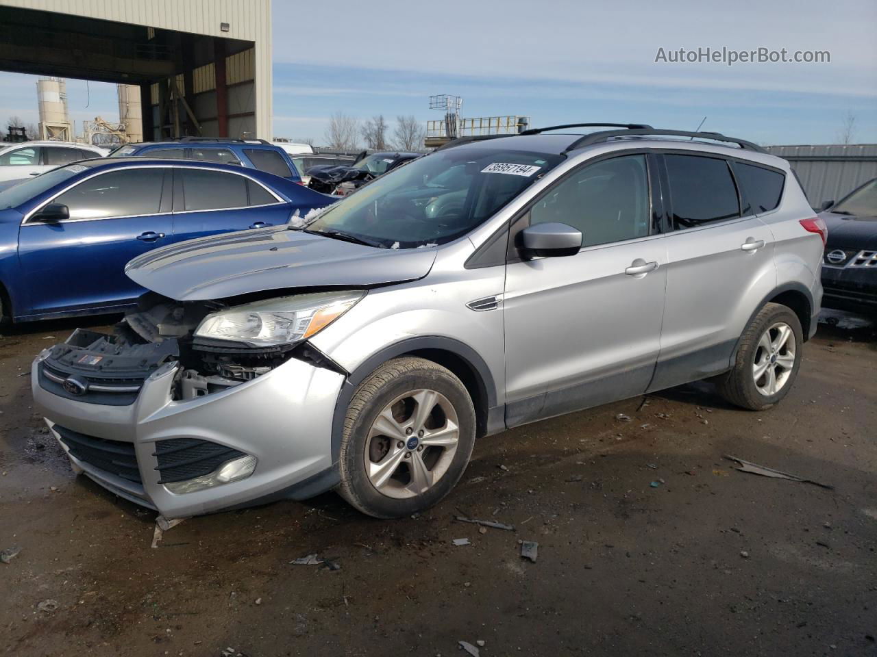 2015 Ford Escape Se Gray vin: 1FMCU9G90FUA95599