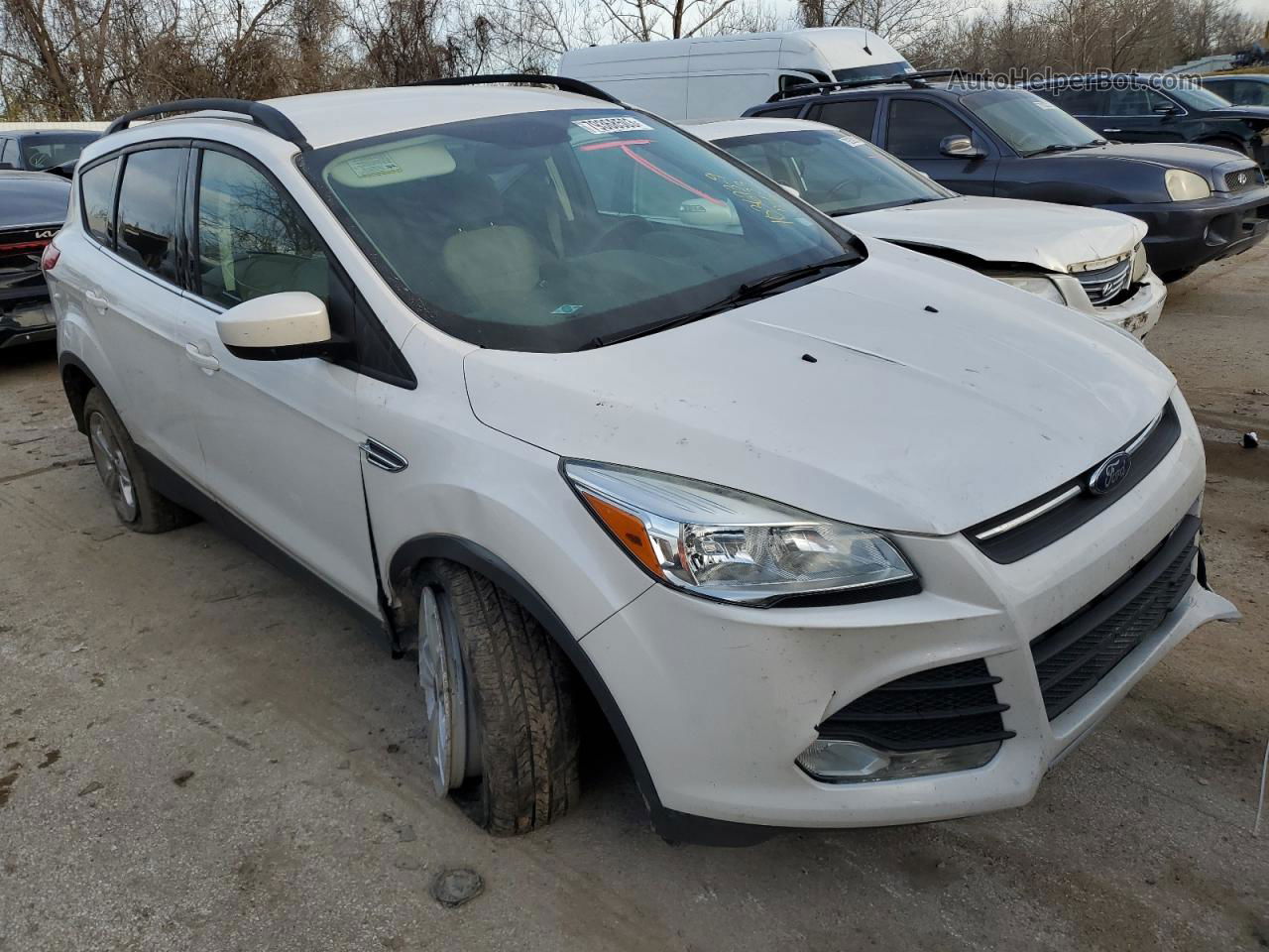 2015 Ford Escape Se White vin: 1FMCU9G91FUC82236