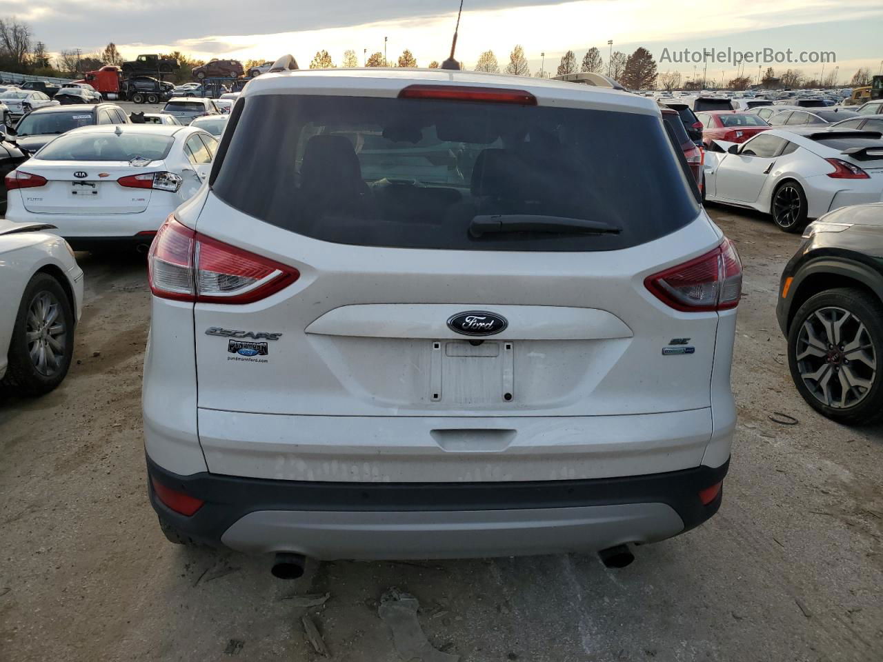 2015 Ford Escape Se White vin: 1FMCU9G91FUC82236