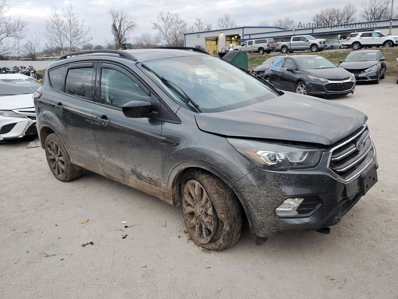 2017 Ford Escape Se Gray vin: 1FMCU9G91HUC87634