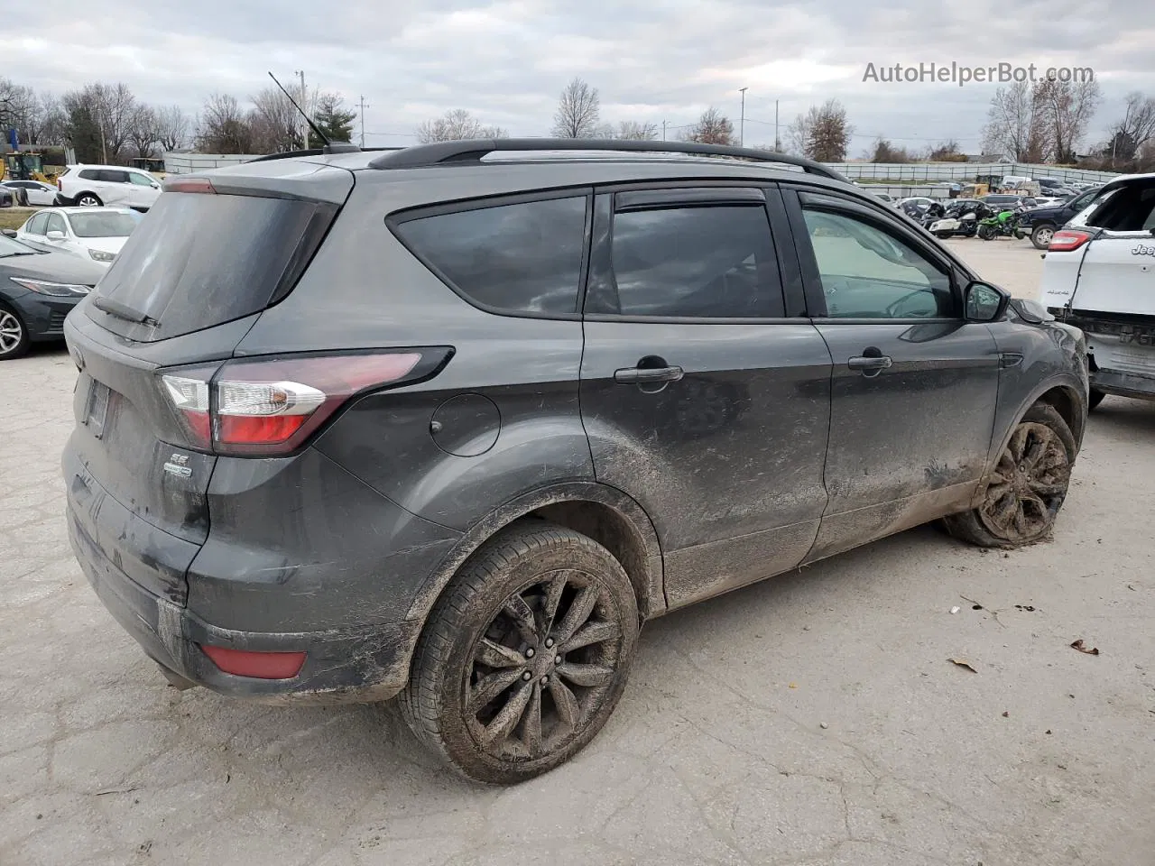 2017 Ford Escape Se Gray vin: 1FMCU9G91HUC87634