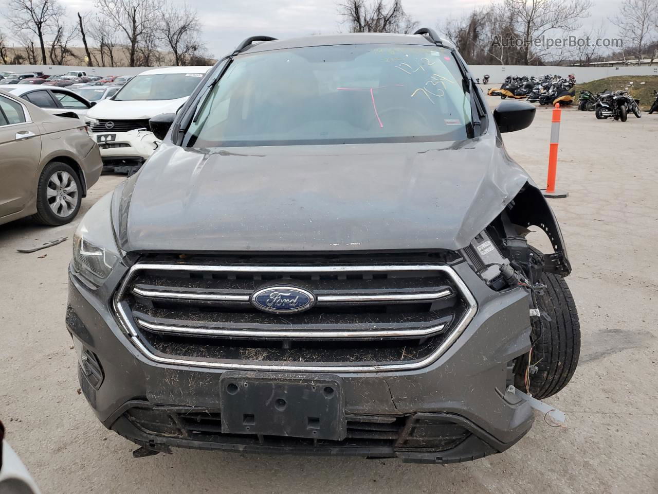 2017 Ford Escape Se Gray vin: 1FMCU9G91HUC87634