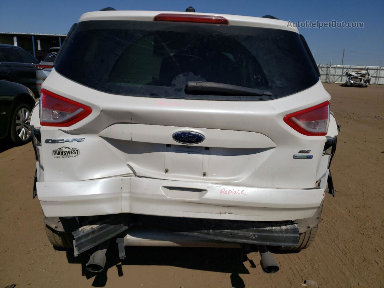 2016 Ford Escape Se White vin: 1FMCU9G93GUB15359