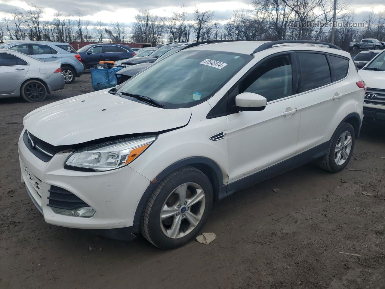 2015 Ford Escape Se White vin: 1FMCU9G94FUC57489