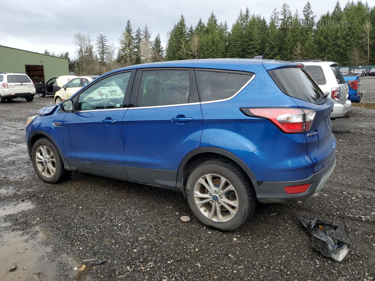 2017 Ford Escape Se Синий vin: 1FMCU9G94HUD67008