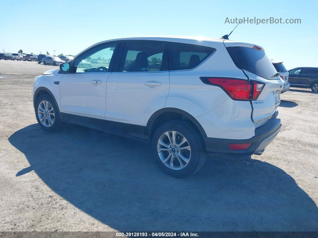 2019 Ford Escape Se White vin: 1FMCU9G95KUB14870