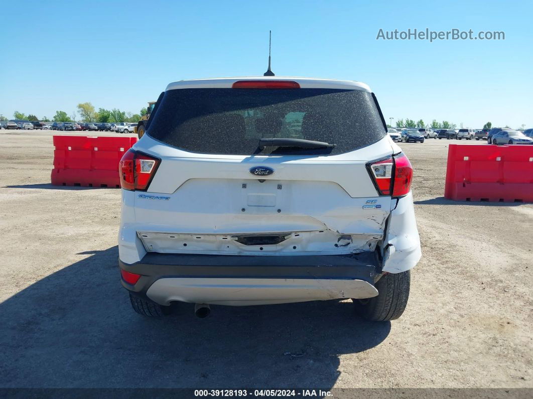 2019 Ford Escape Se White vin: 1FMCU9G95KUB14870