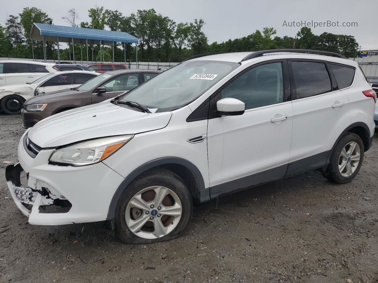 2014 Ford Escape Se White vin: 1FMCU9G97EUB49091