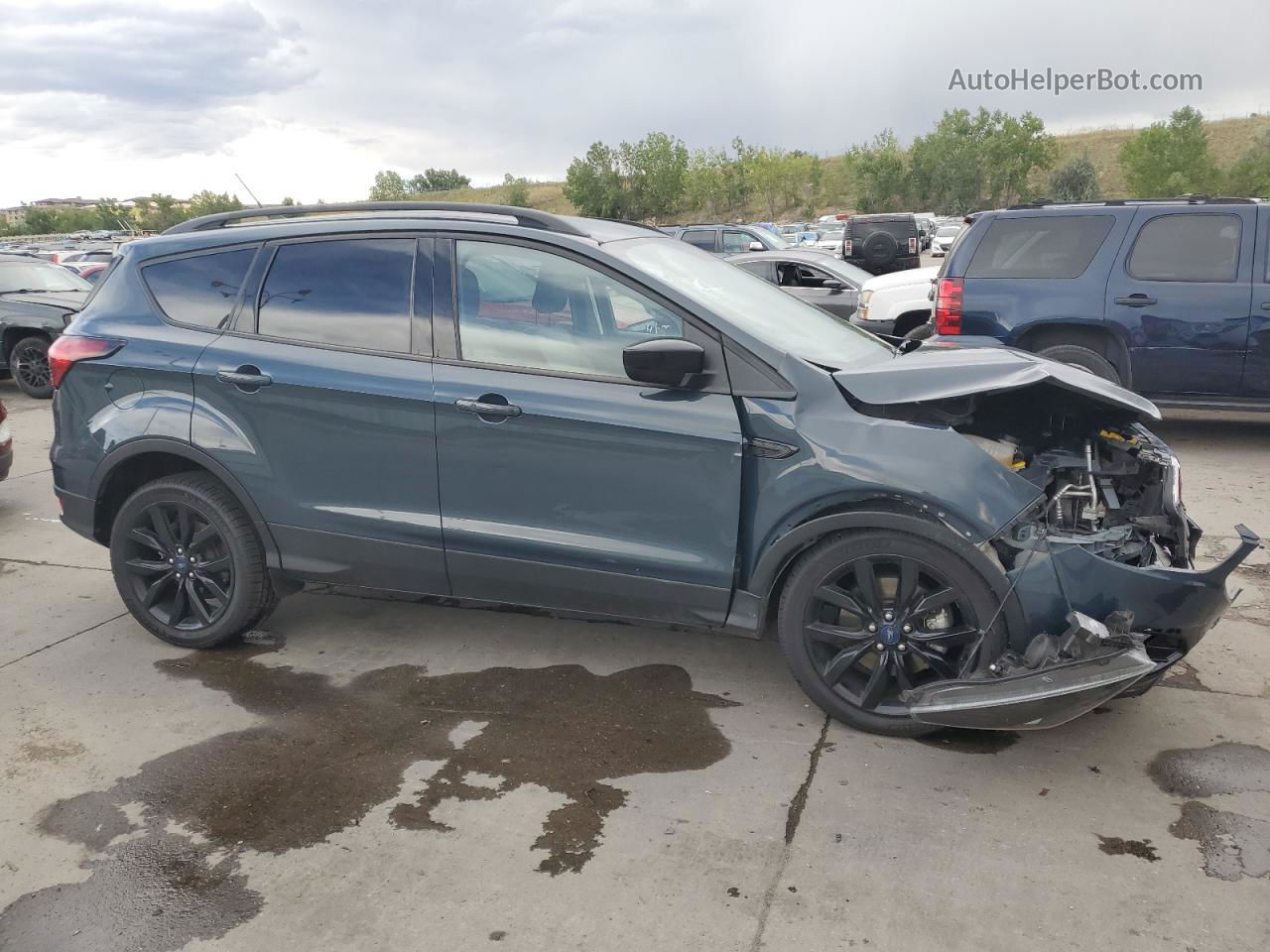 2019 Ford Escape Se Blue vin: 1FMCU9G97KUB80255