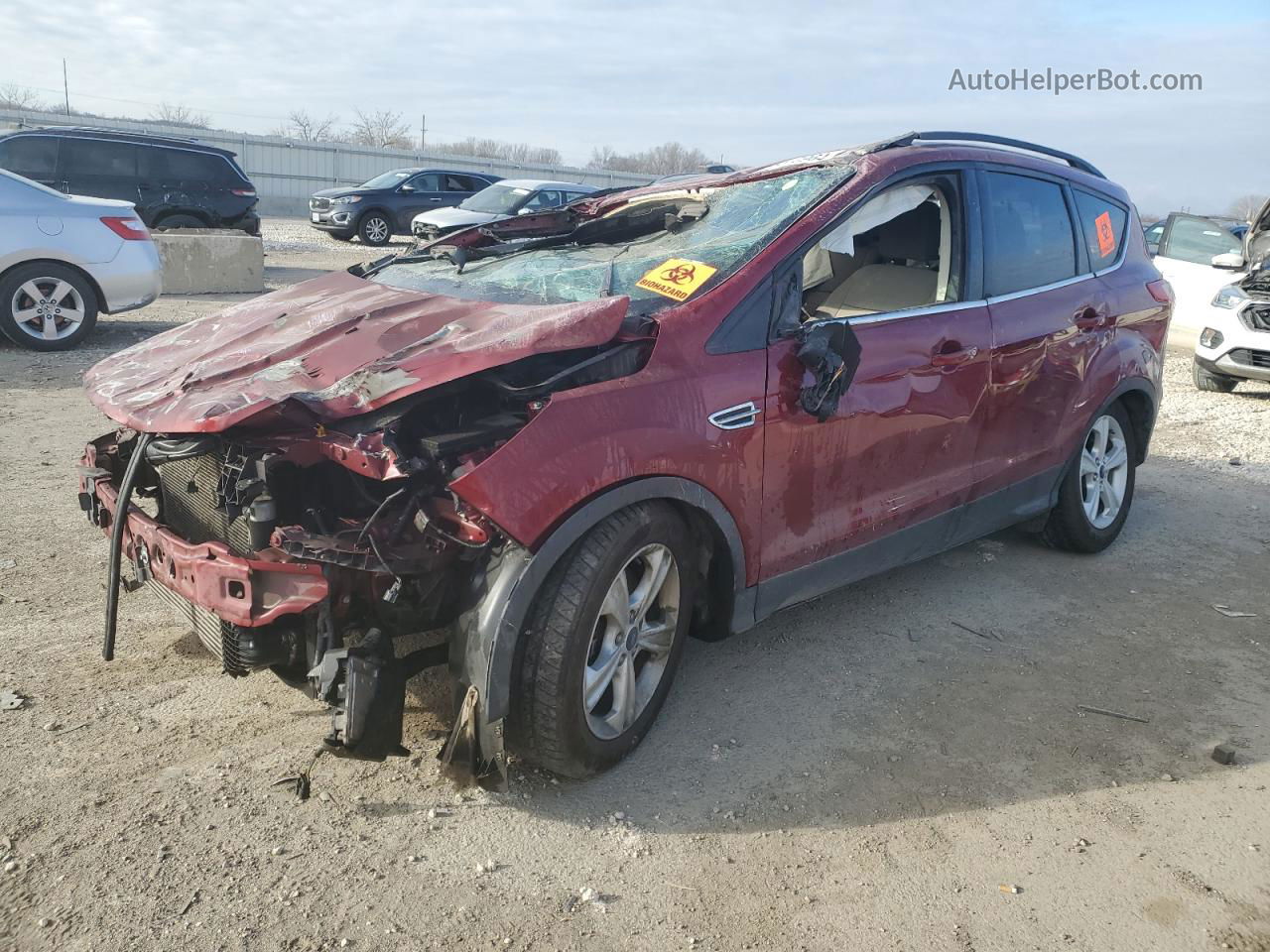 2015 Ford Escape Se Maroon vin: 1FMCU9G98FUA42570