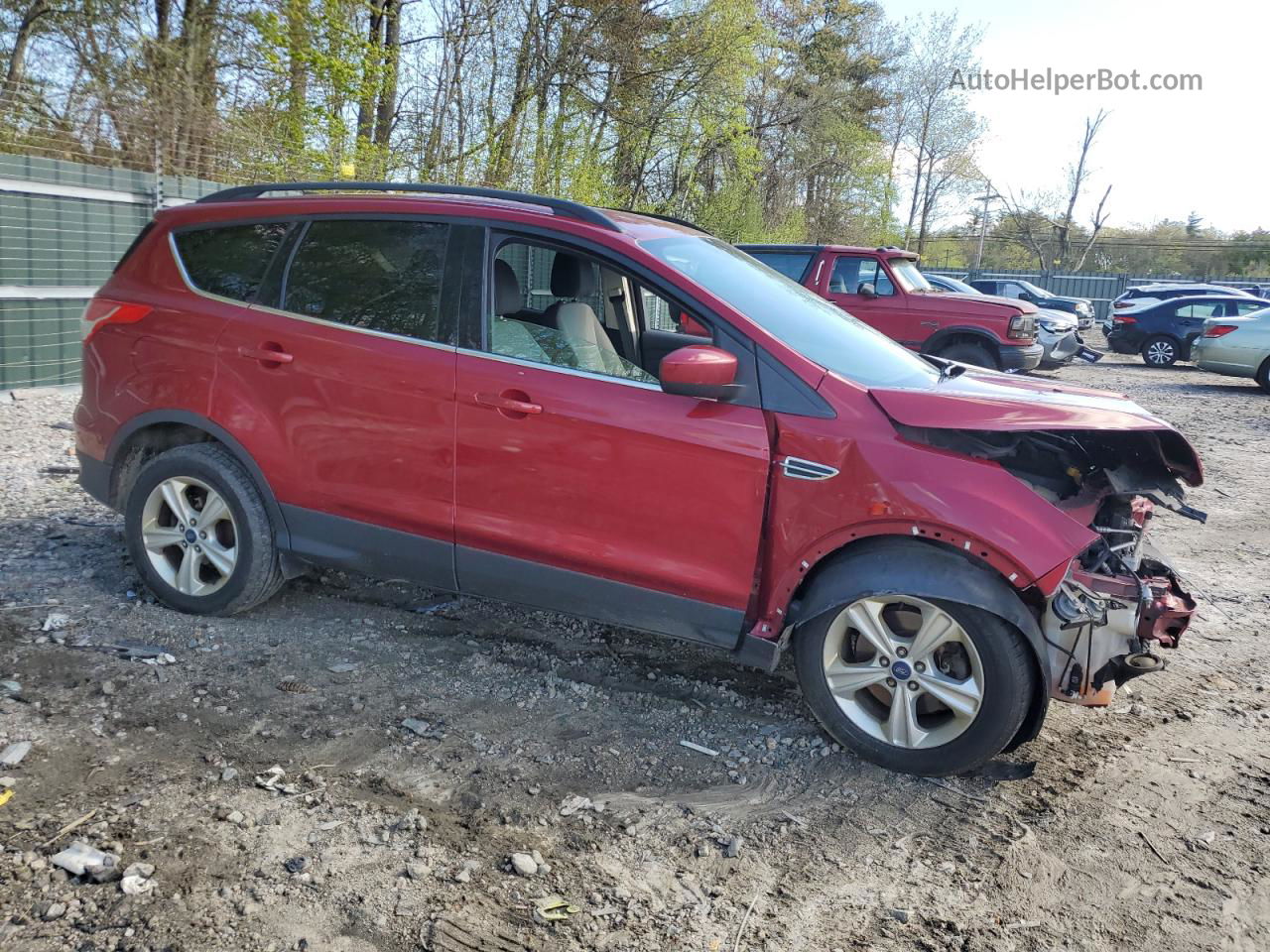 2014 Ford Escape Se Red vin: 1FMCU9G99EUB52428