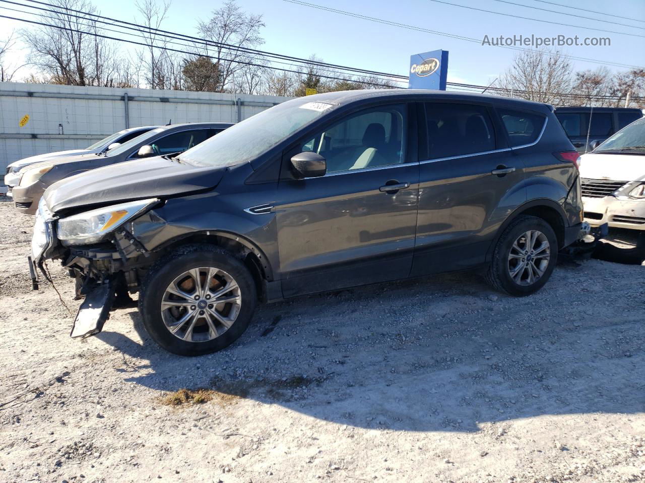 2017 Ford Escape Se Gray vin: 1FMCU9G99HUA51619